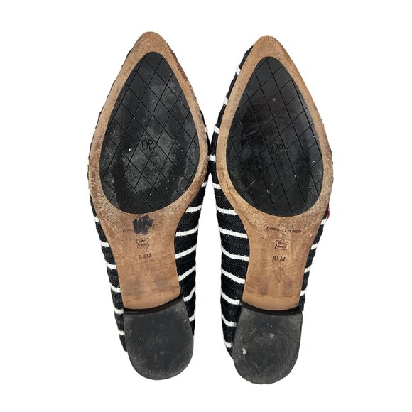 Donald J. Pliner Flats Women's Size 8.5 Pointed Adore Black & White Stripes - Picture 11 of 11